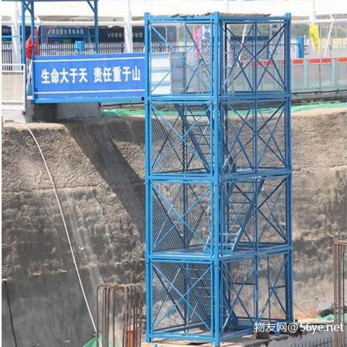 广州厂家直销安全爬梯 桥梁建筑高空作业楼梯平台 路桥施工梯笼